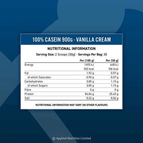 Applied Nutrition Micellar Casein 900G Night Time Protein (30 Servings)