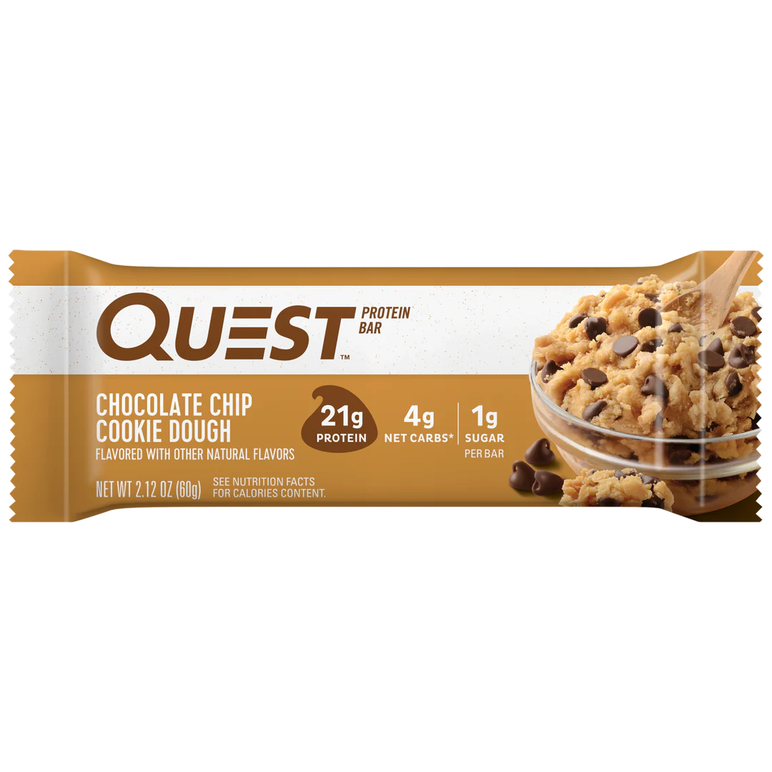 QUEST CHOCOLATE CHIP COOKIE DOUGH PROTEIN BAR (60g)