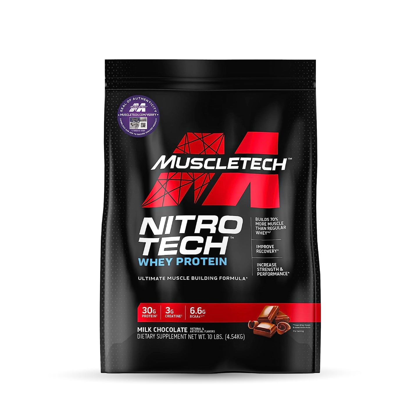 MuscleTech NitroTech Whey Protein 4.5Kg (100 Servings)