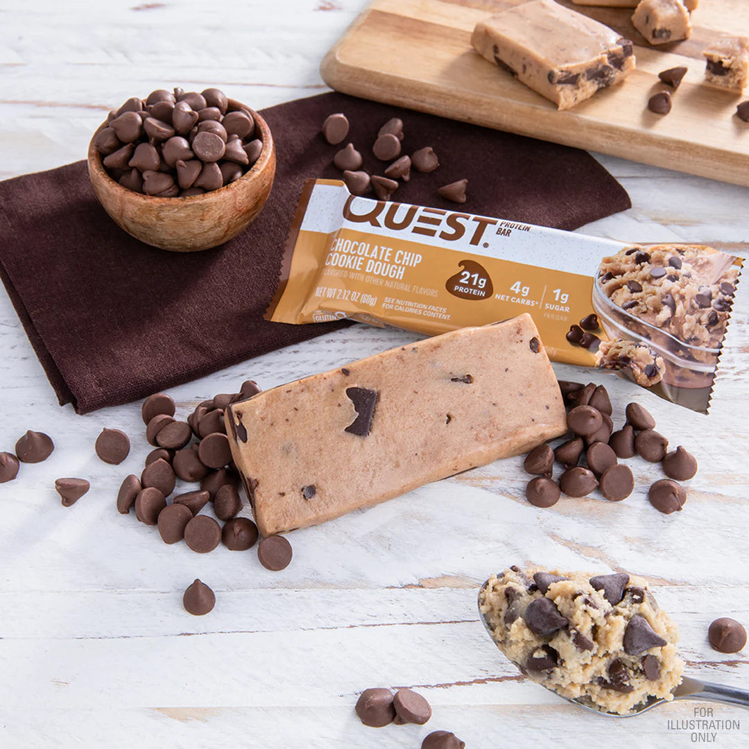 QUEST CHOCOLATE CHIP COOKIE DOUGH PROTEIN BAR (60g)