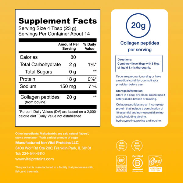 Vital Proteins Vanilla Collagen Peptides (327g)