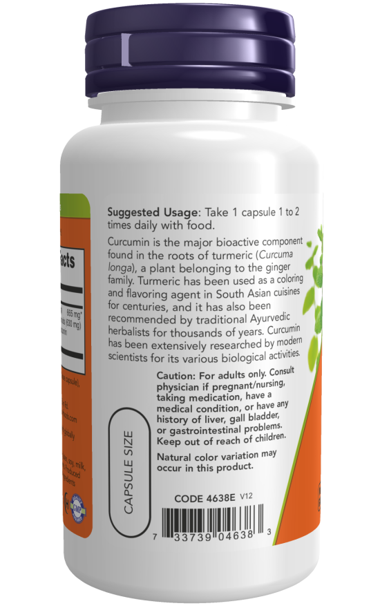 Now Food Turmeric Curcumin Veg Capsules