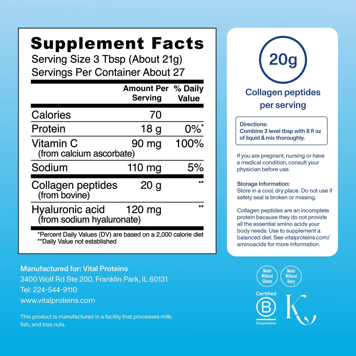 Vital Proteins Collagen Peptides Powder 567g