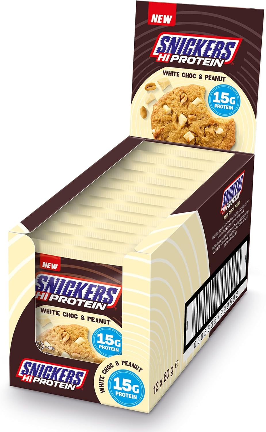 Snickers White Chocolate Peanut Baked Protein Cookie (60g)