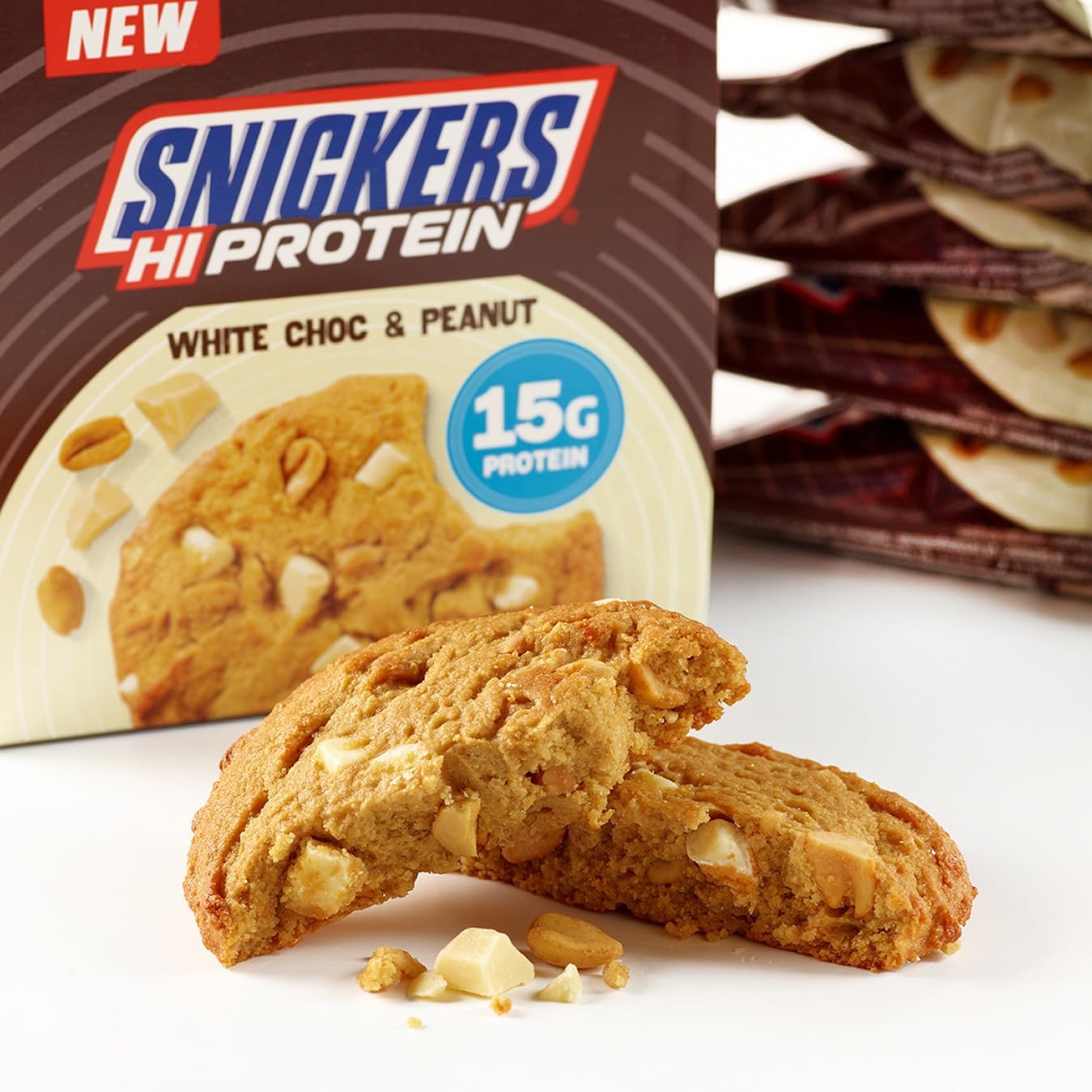 Snickers White Chocolate Peanut Baked Protein Cookie (60g)