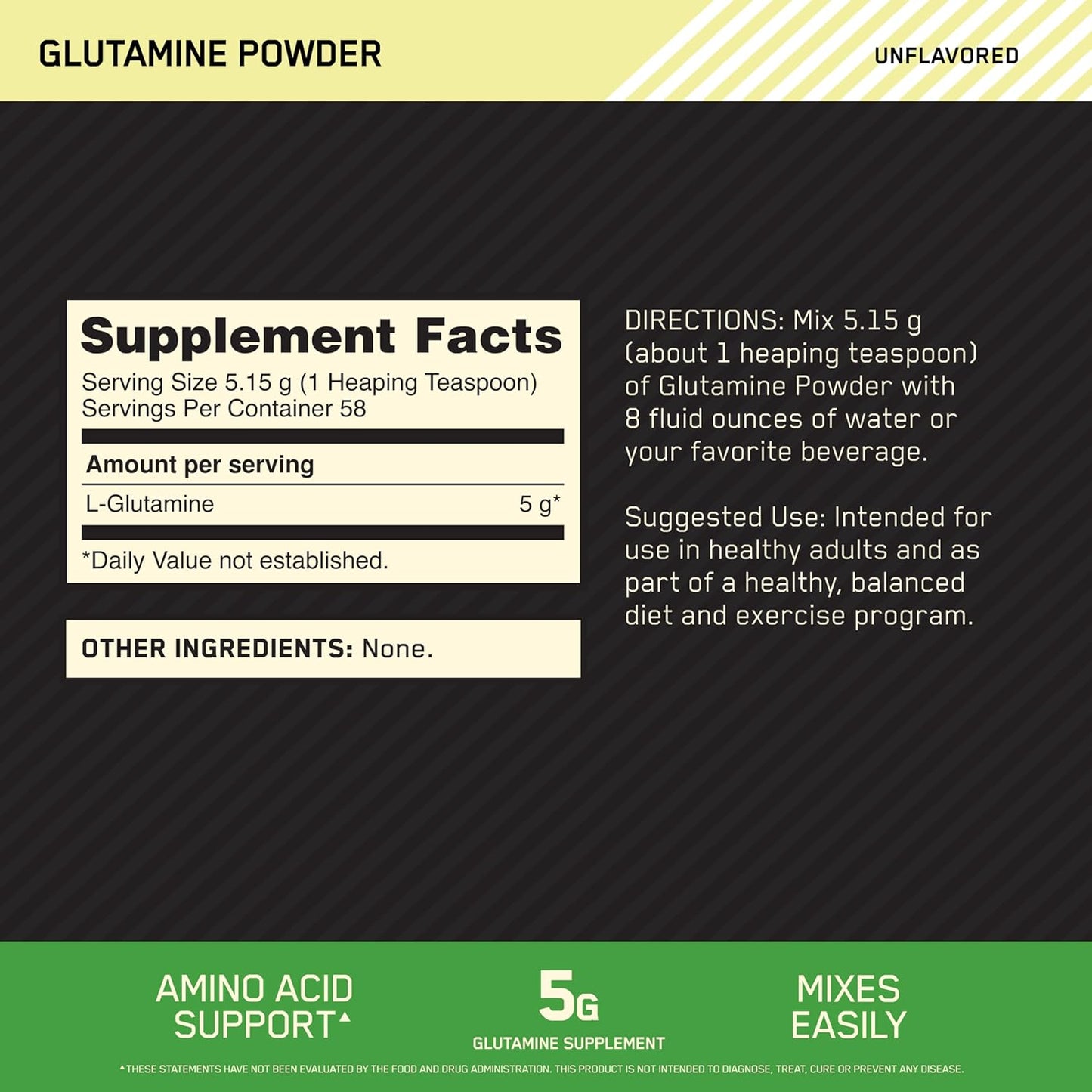 Optimum Nutrition Glutamine Powder | 300g