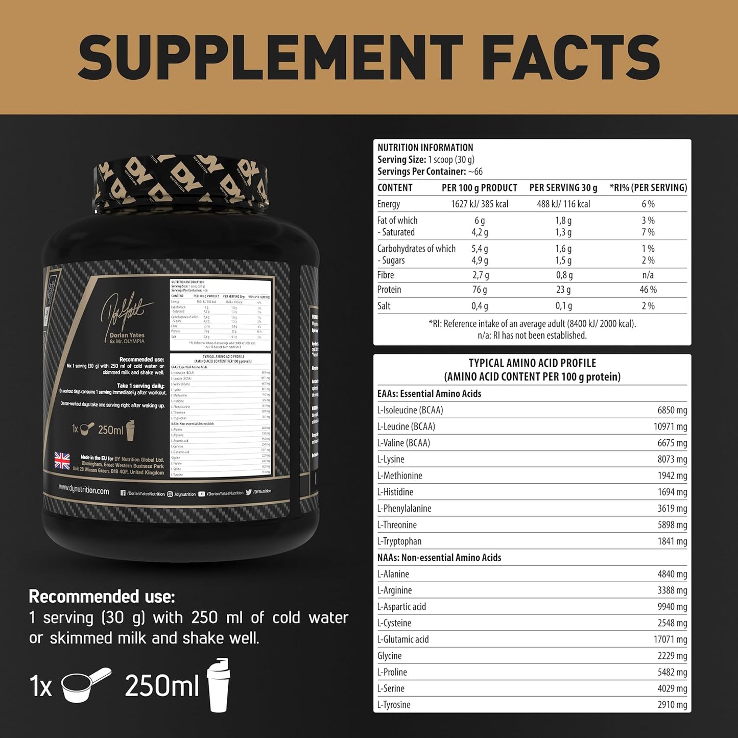 DY Shadow Whey Protein 2KG (66 Servings)