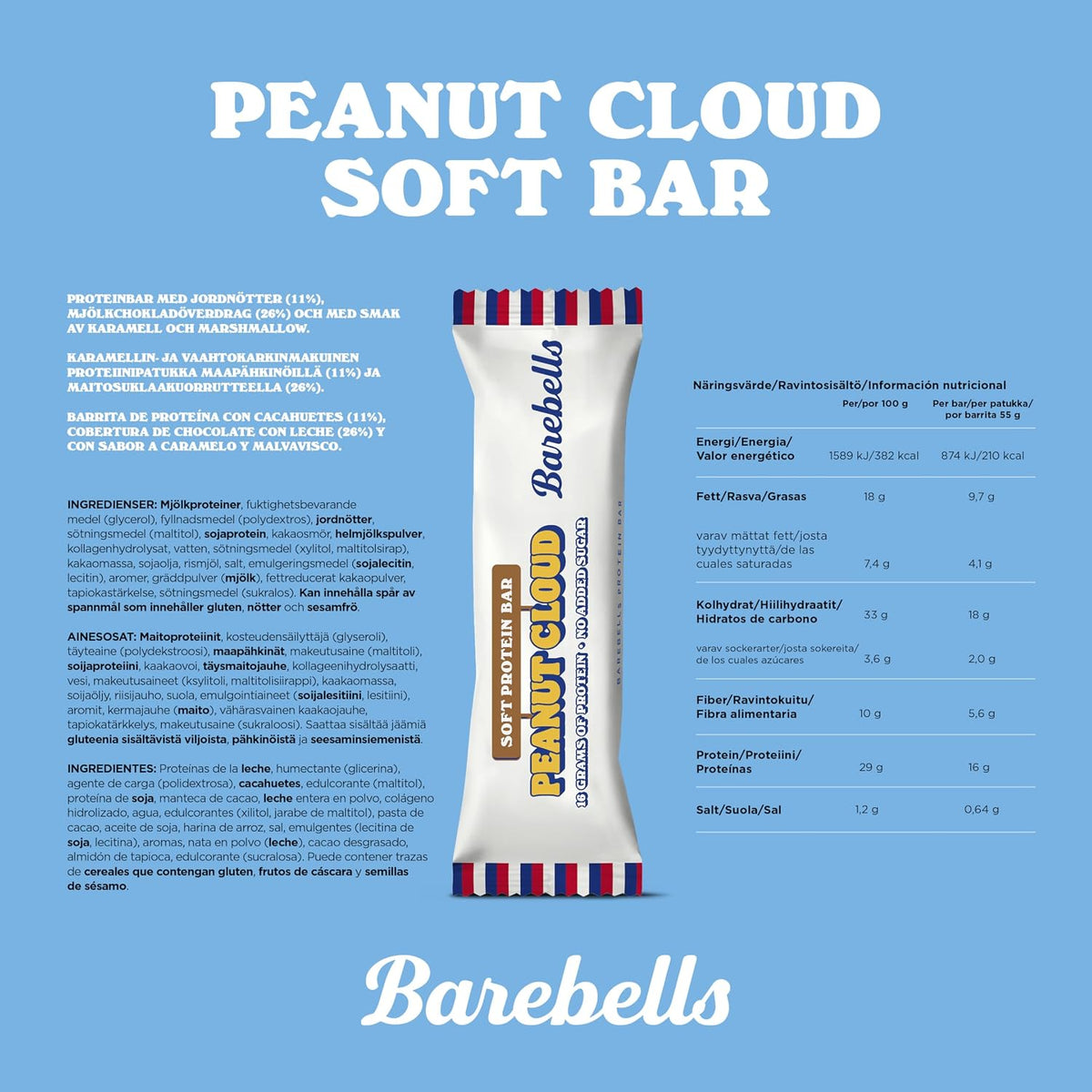 Barebells Peanut Cloud Protein Bar | 55g