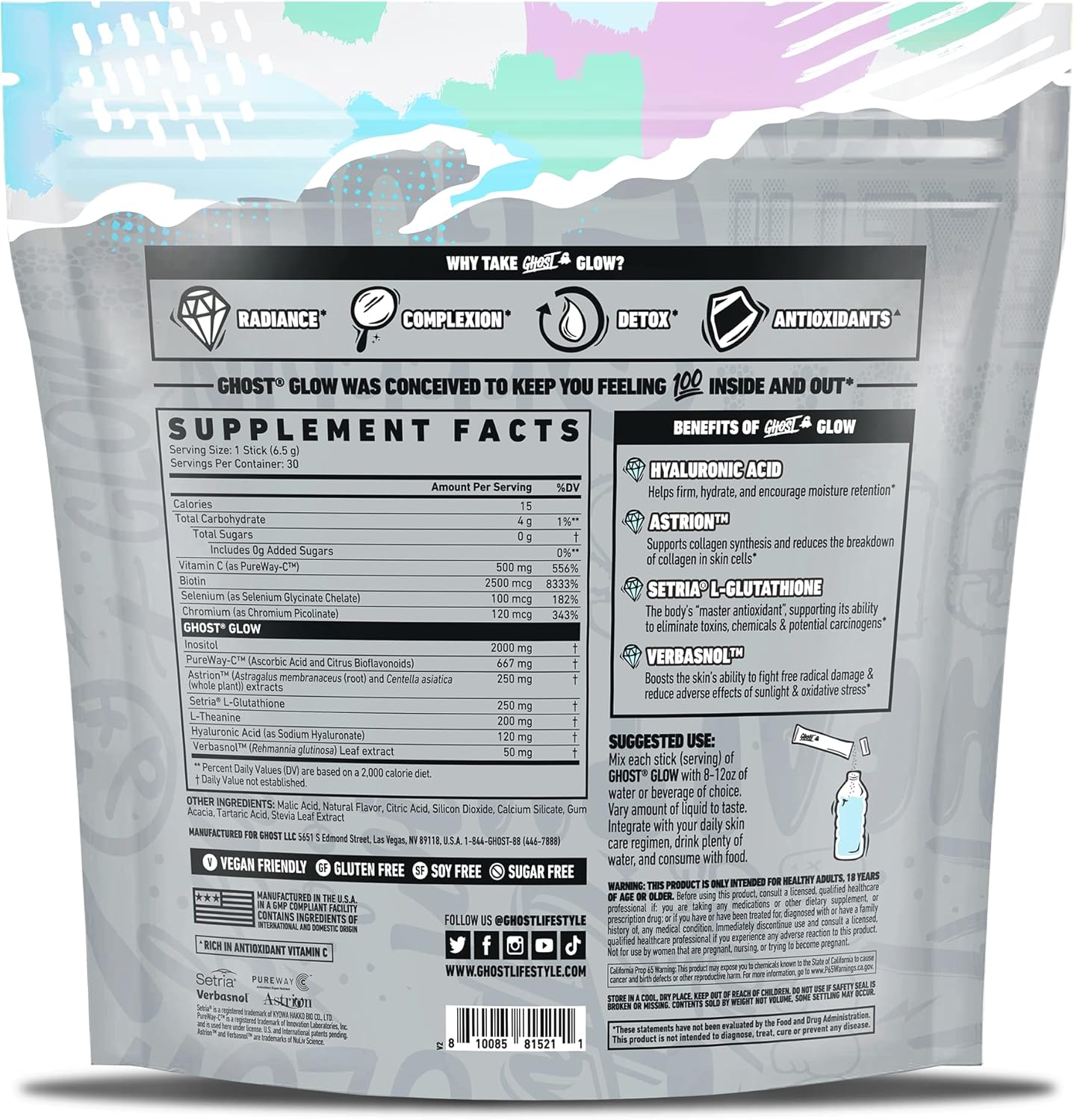 GHOST GLOW STICKS (30 Servings)