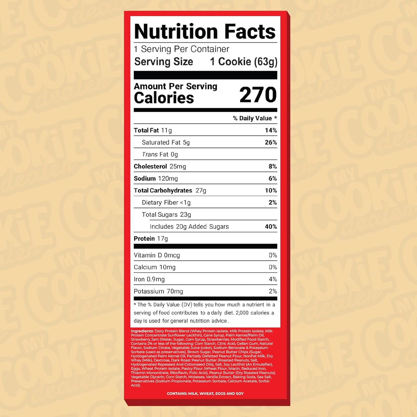 My Cookie Dealer Peanut Butter & Jelly Protein Cookie | 63g