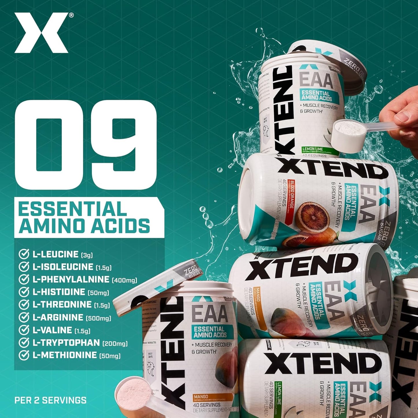 XTEND EAA Essential Amino Acids Powder (40 Servings)