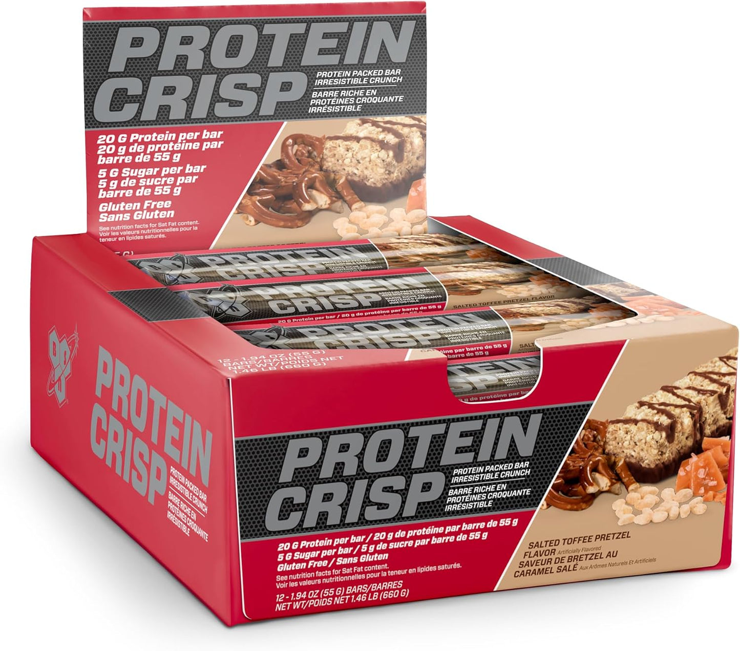 BSN Salted Toffee Pretzel Crispy Protein Bar (55g)