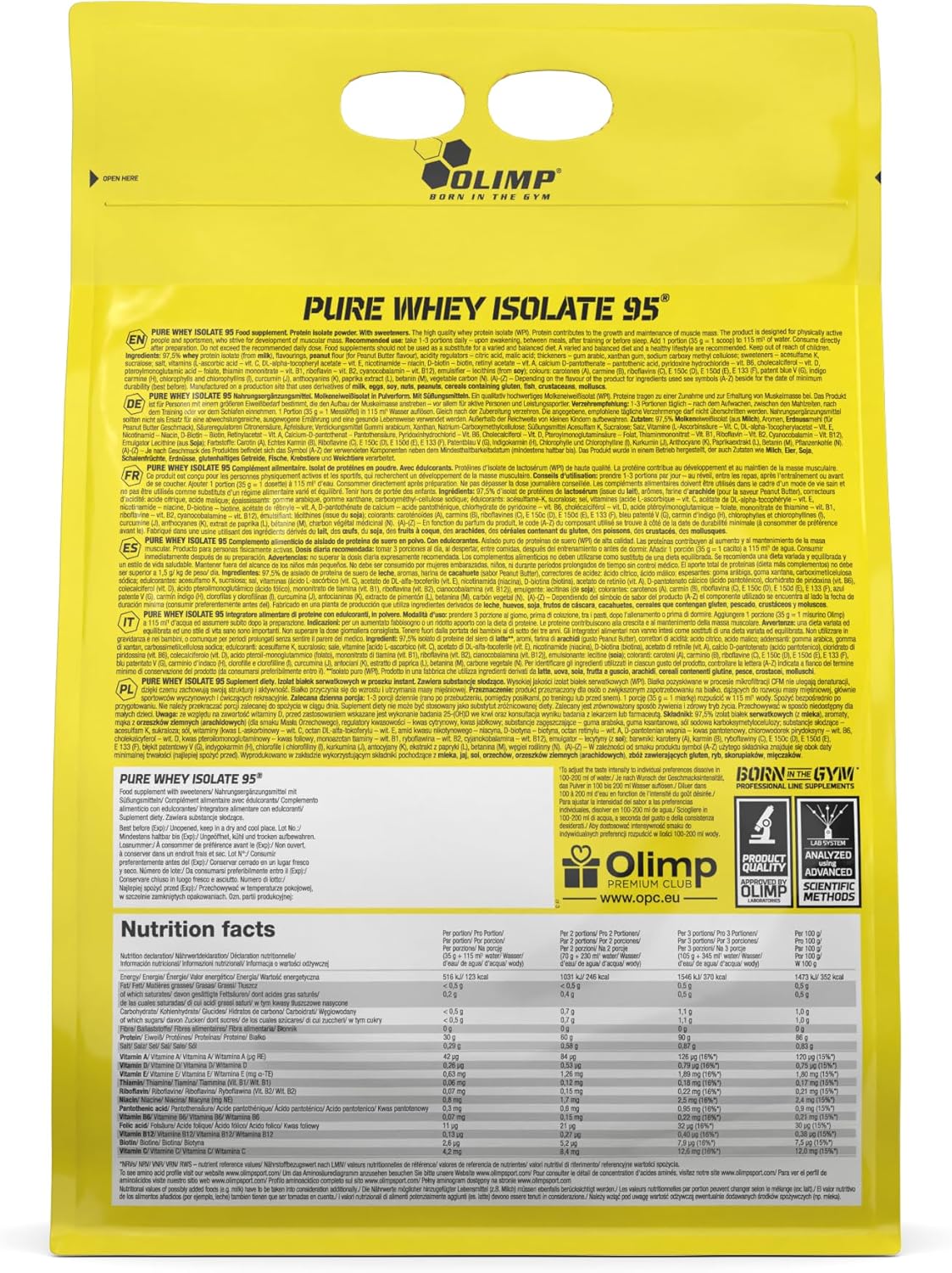 Olimp Nutrition Pure Whey Isolate 95 – 1800 g (51 Servings)