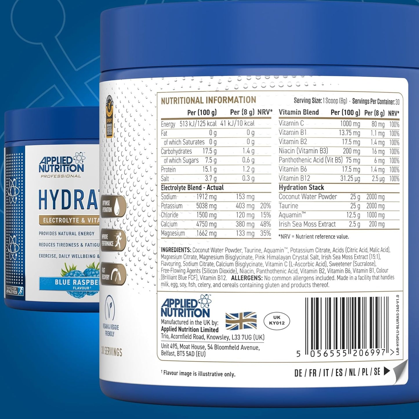 Applied Nutrition Hydration+Complete Electrolytes & Vitamin Powder
