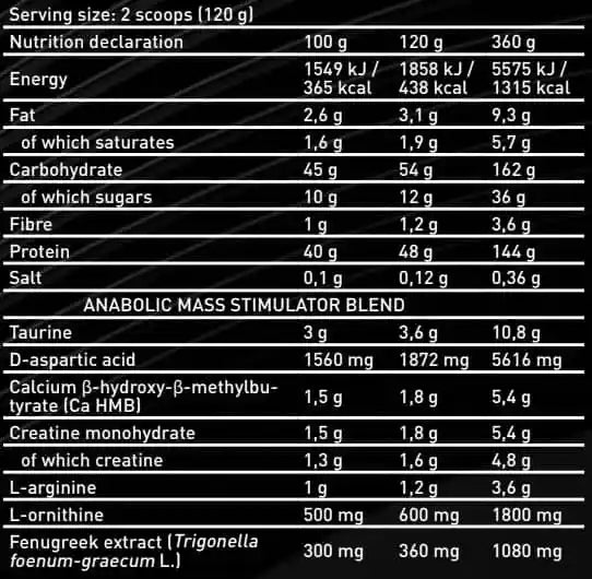 Kevin Levrone ANABOLIC MASS 7kg (70 Servings)