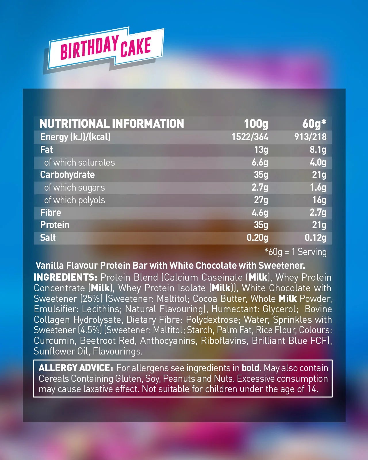 Grenade Birthday Cake Protein Bar 60g