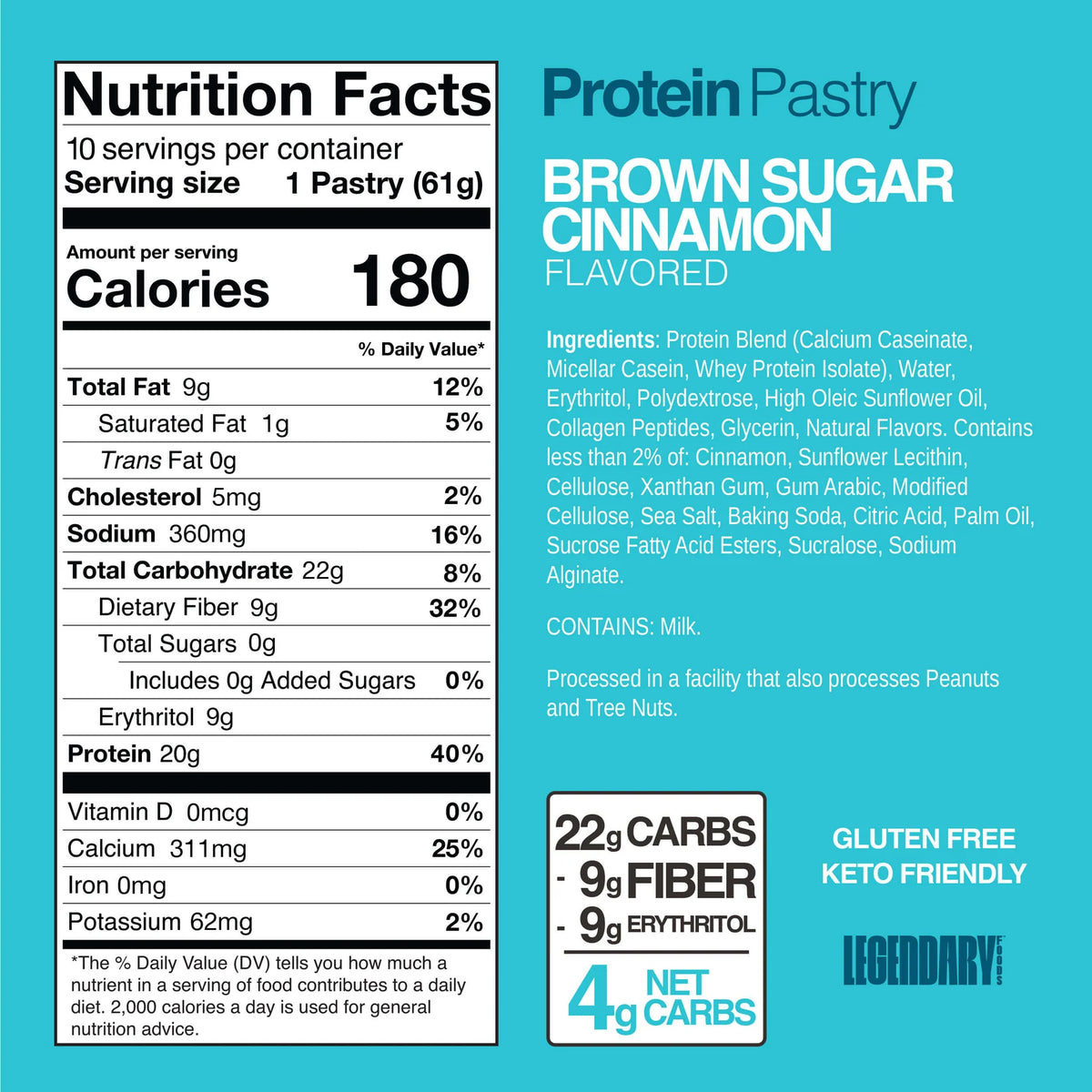 Legendary Foods Brown Sugar Protein Pastry | 61g