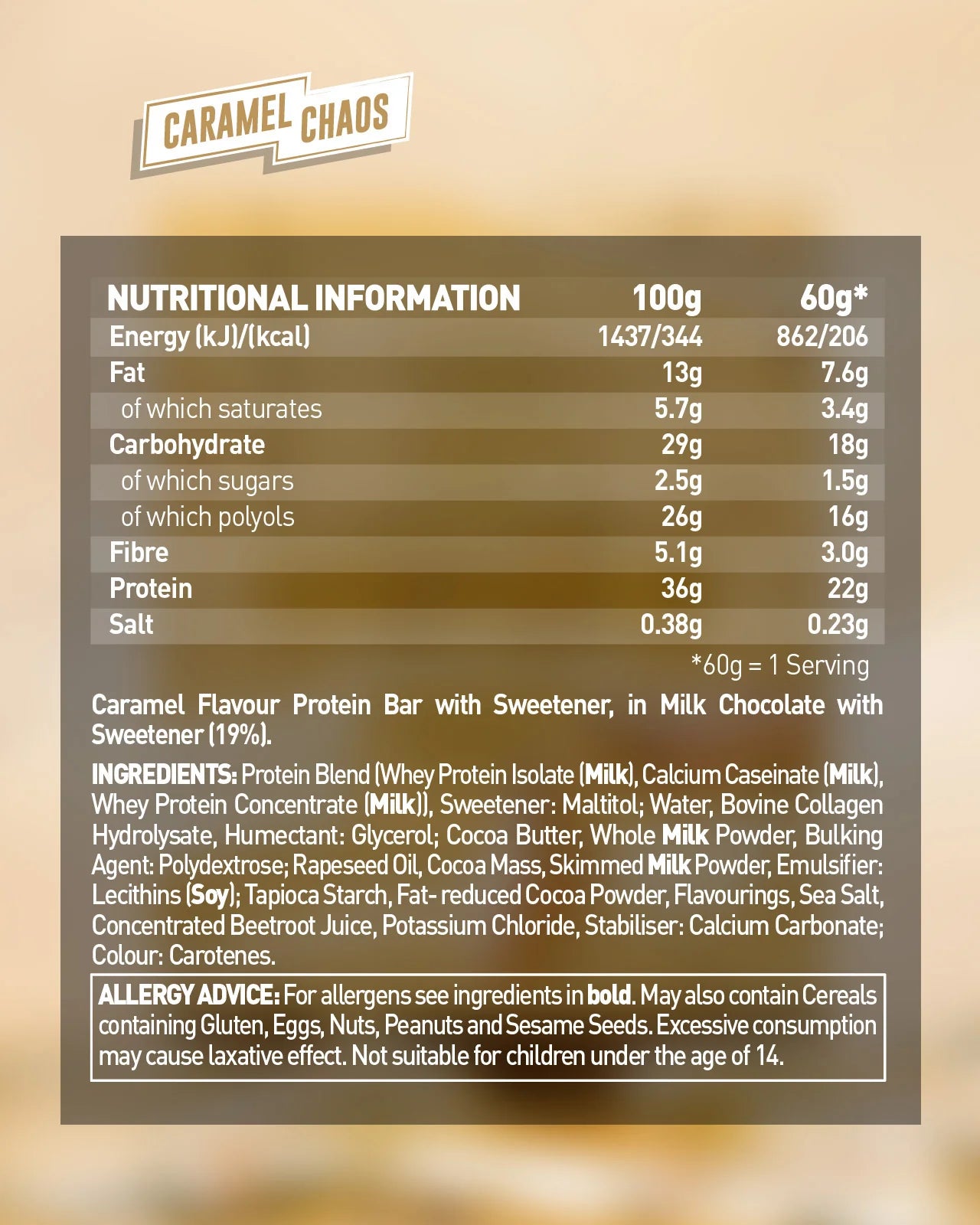 Grenade Caramel Chaos Protein Bar | 60g