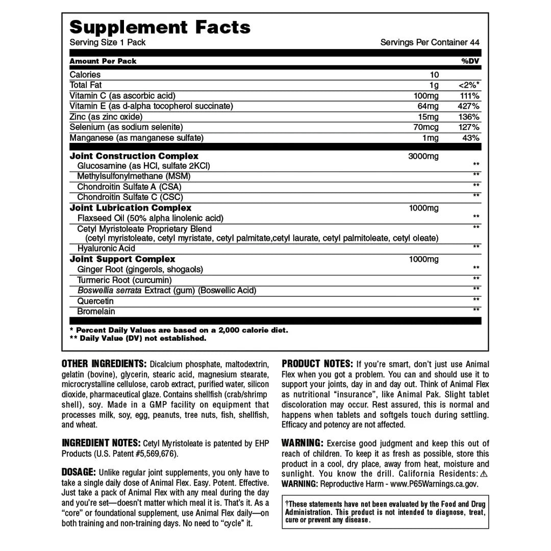 Universal Nutrition Animal Flex Pills | 44 Packs