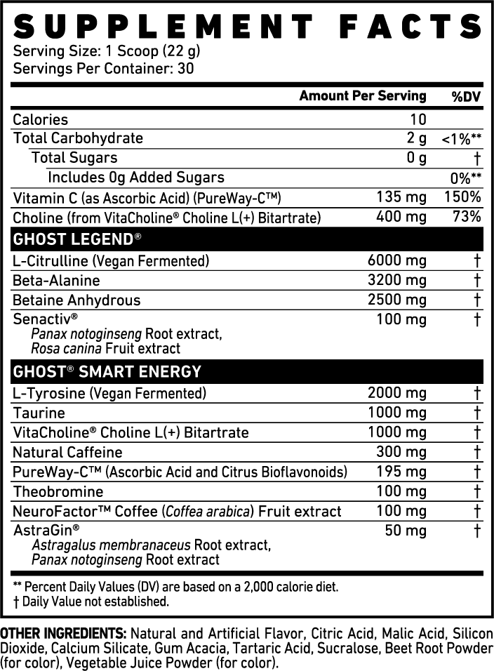 GHOST Legend V4 Pre-Workout (660g) 30 Servings