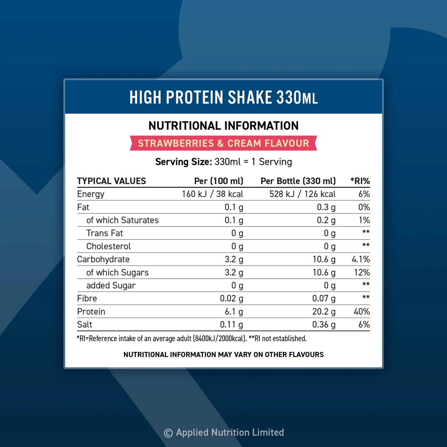 Applied Nutrition High Protein Shake | 330ml