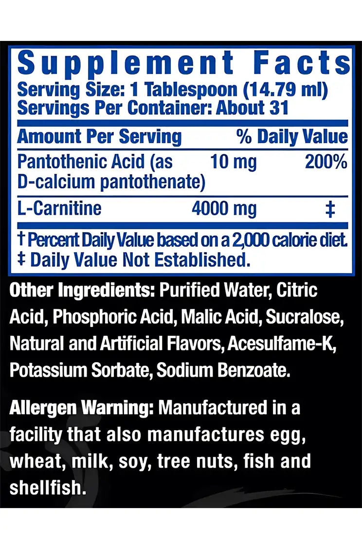 Ronnie Coleman L-Carnitine XS Liquid 4,000mg | 31 Servings