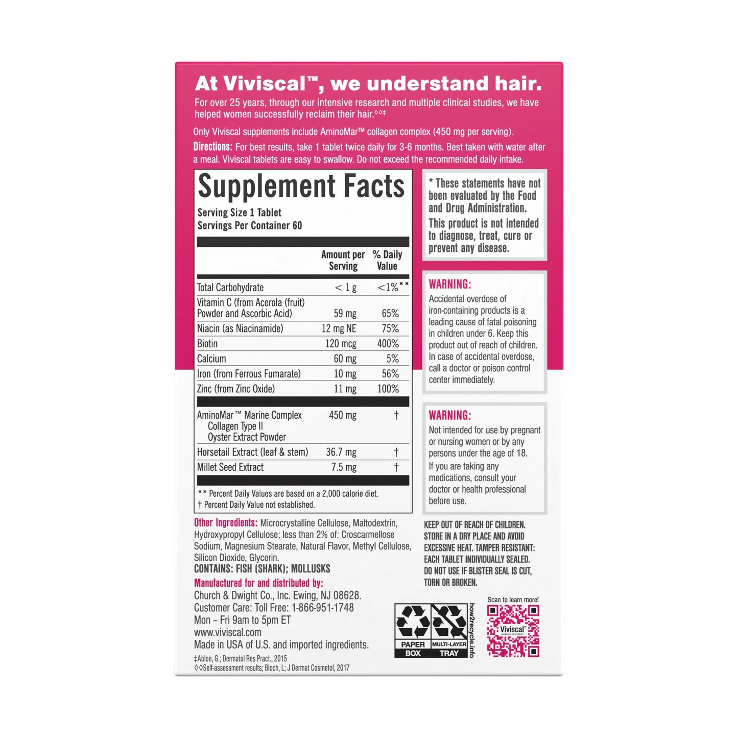 Viviscal Hair Growth Supplement (60 Tablets)