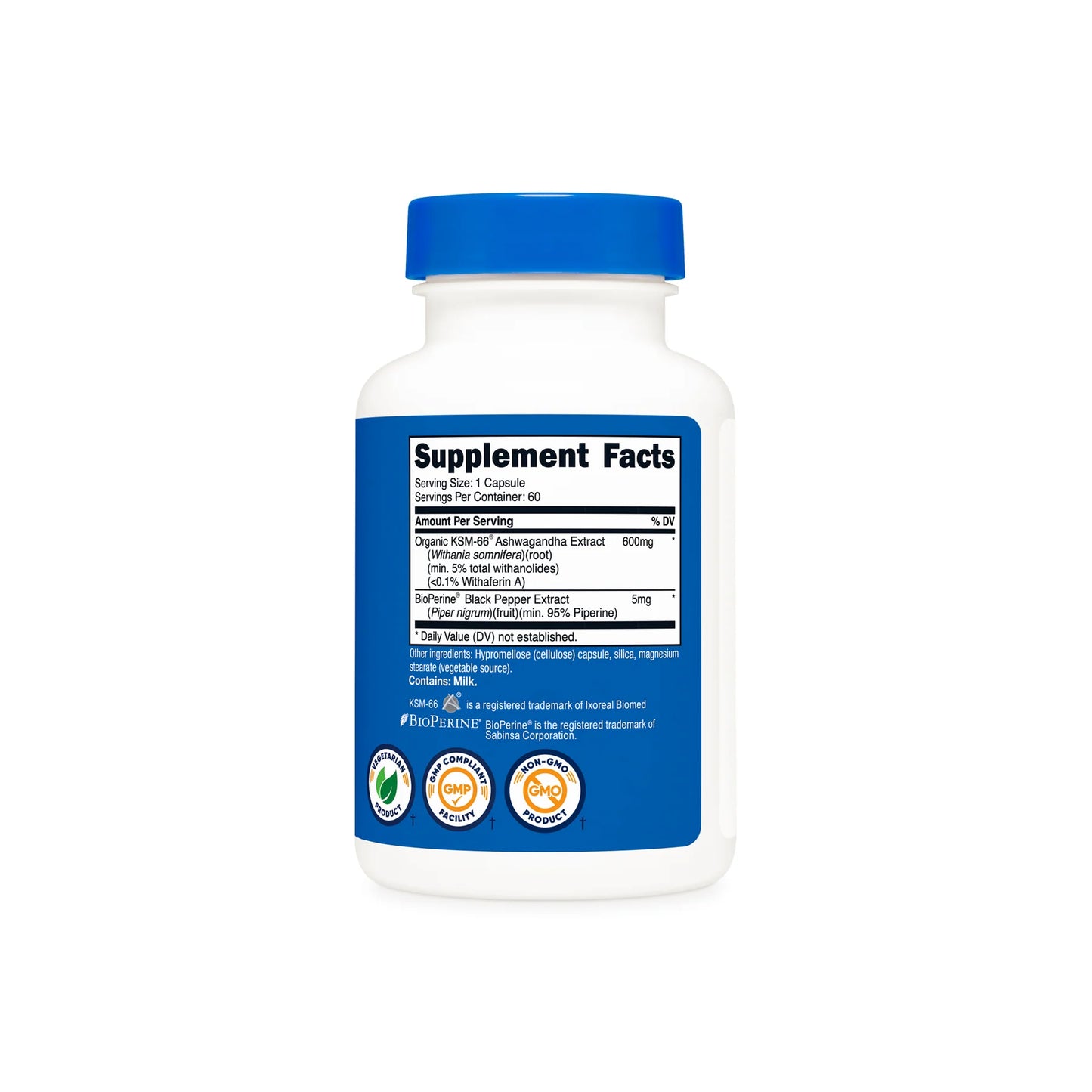 Nutricost KSM-66 Ashwagandha Root Extract 600mg Capsules