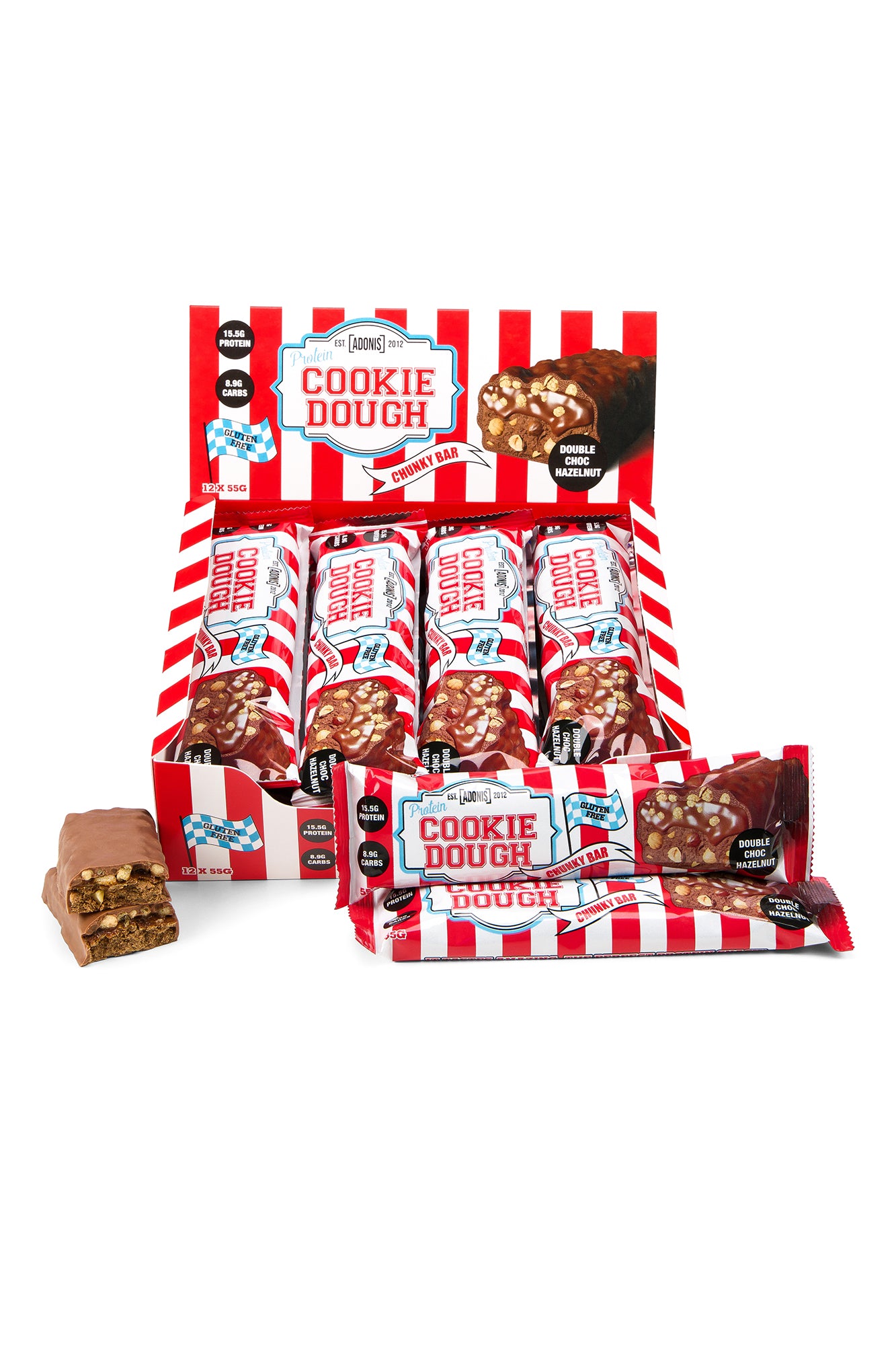 ADONIS.Gears CHUNKY BAR Double Choc Hazelnut (60g)