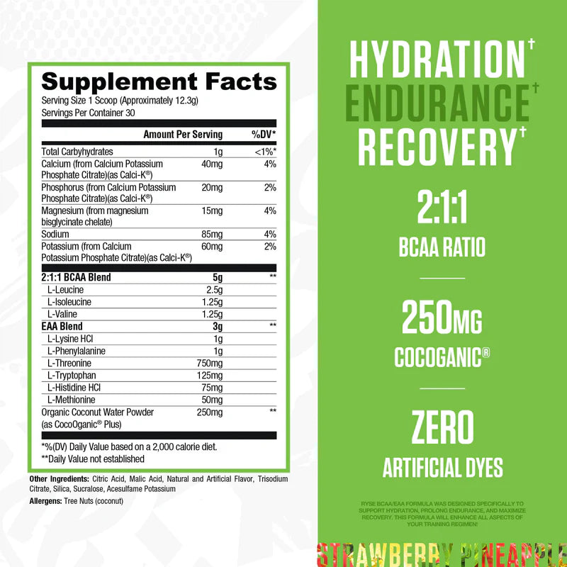RYSE BCAA + EAA 369G (30 Servings)