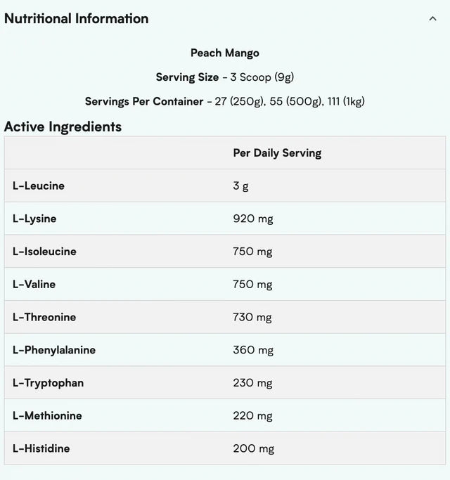 MyProtein Impact EAA | Essential Amino Acids (27 servings)