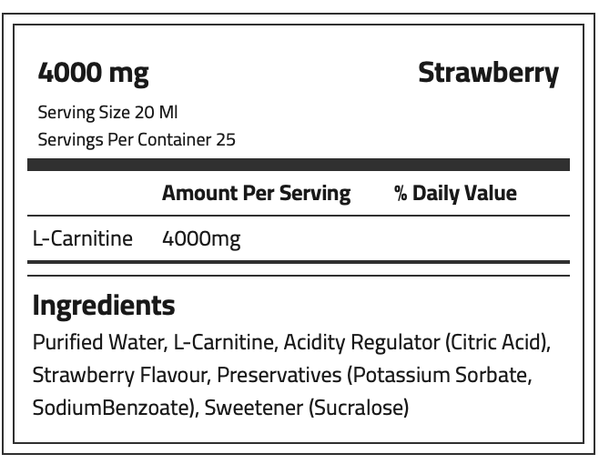 Body Builder L-Carnitine Liquid 4000mg