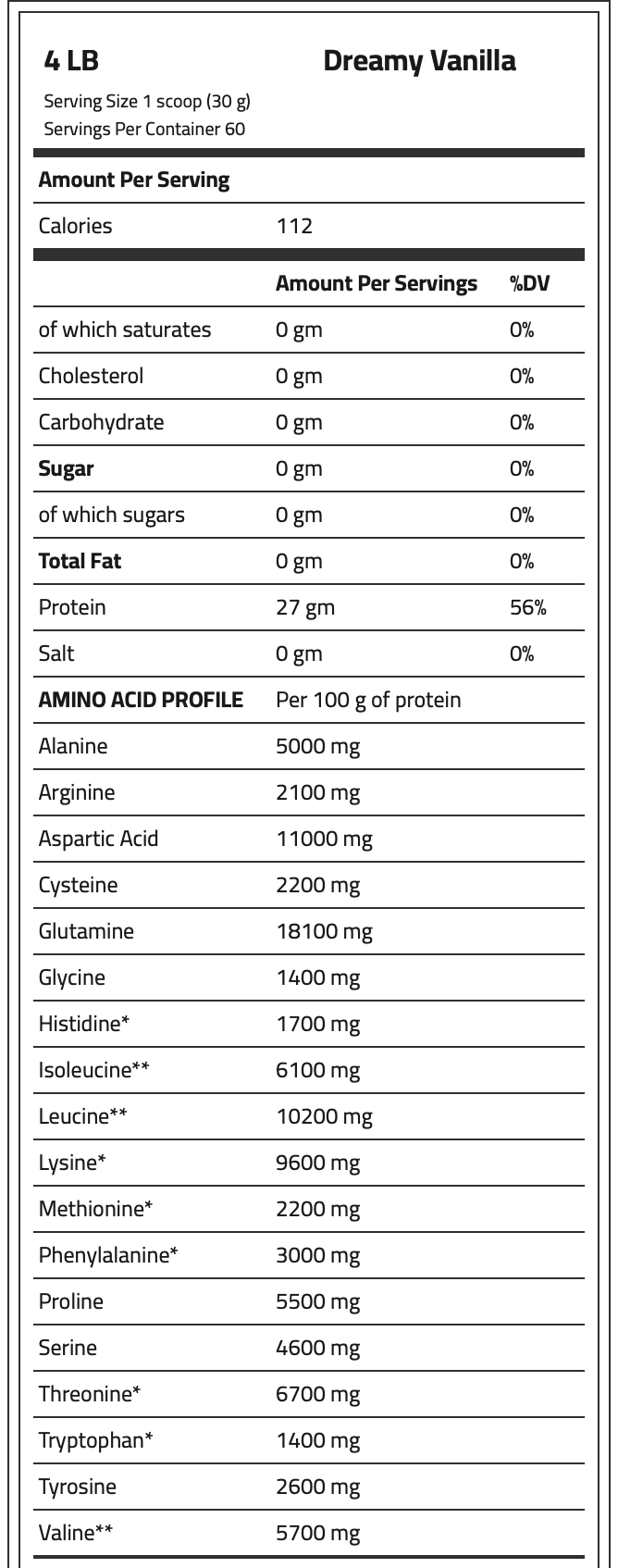 Laperva Iso Triple Zero Next Generation Whey Protein 4 LB