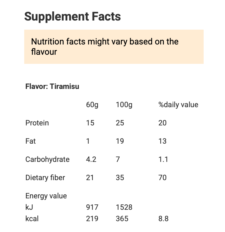 Chikalab - Tiramisu Protein Bar Flavour | 60g