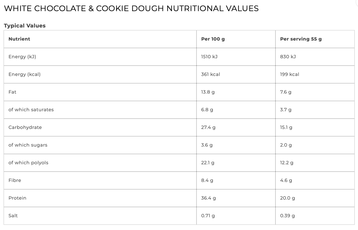 FULFIL White Chocolate Cookie Protein Bar | 55g