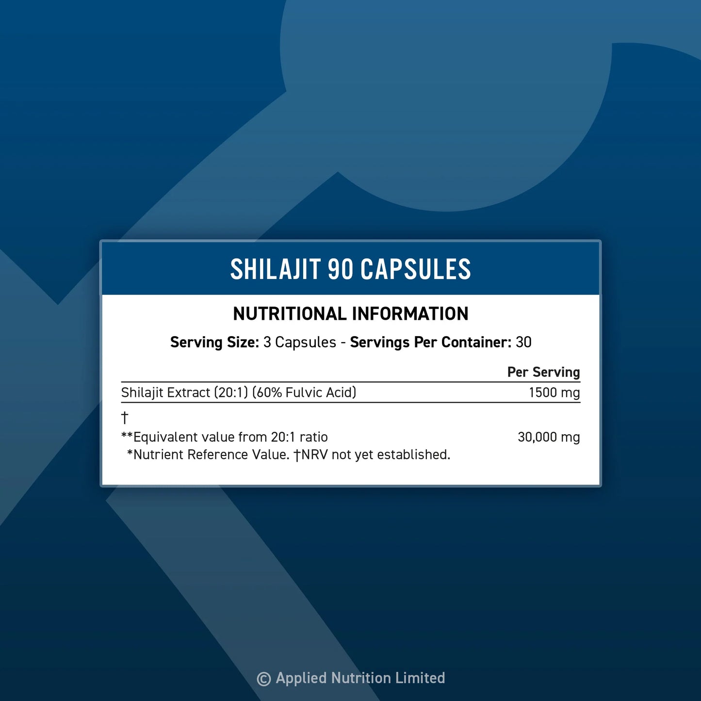 Applied Nutrition Pure Shilajit Capsules (90 Capsules)