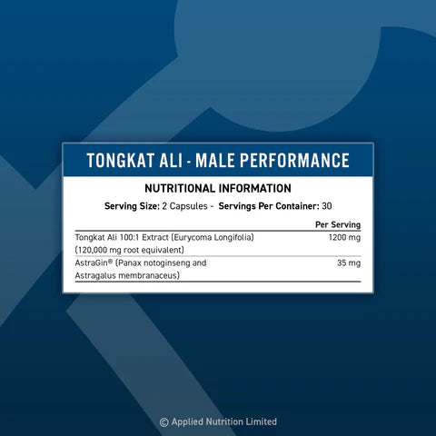 Applied Nutrition Tongkat Ali Long Jack Testosterone Support 1200MG 60 Capsules
