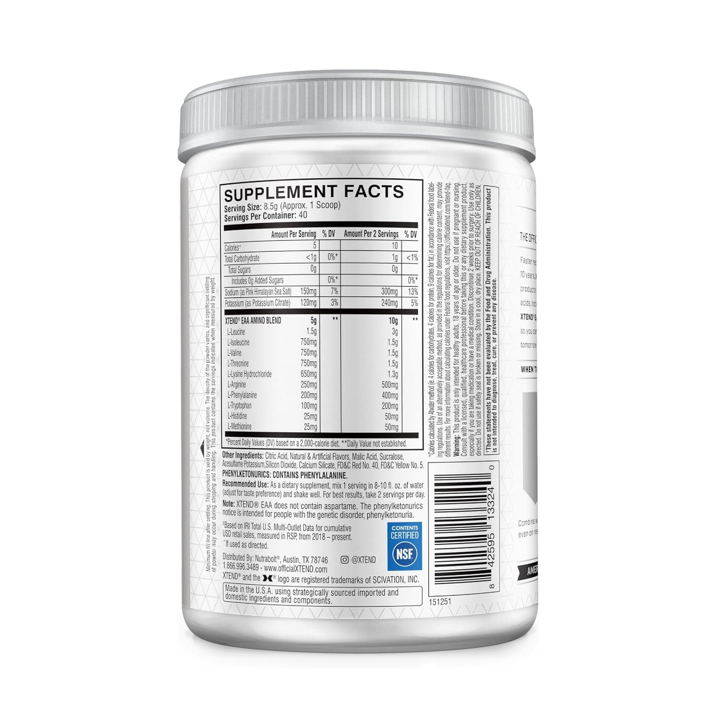 XTEND EAA Essential Amino Acids Powder (40 Servings)