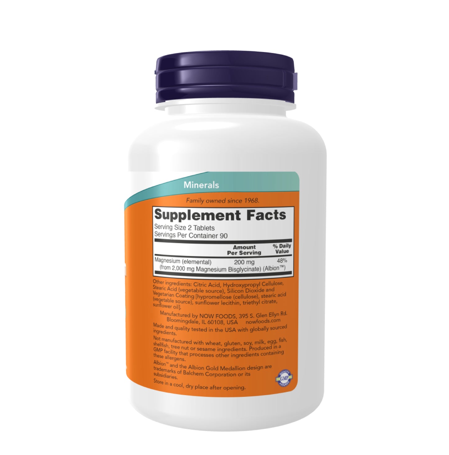 Now Foods Magnesium Glycinate 180 Tablets