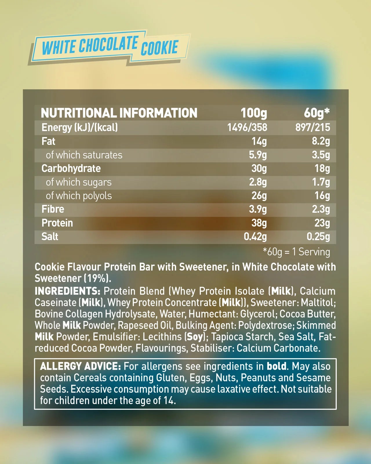 Grenade White Chocolate Cookie Protein Bar 60g