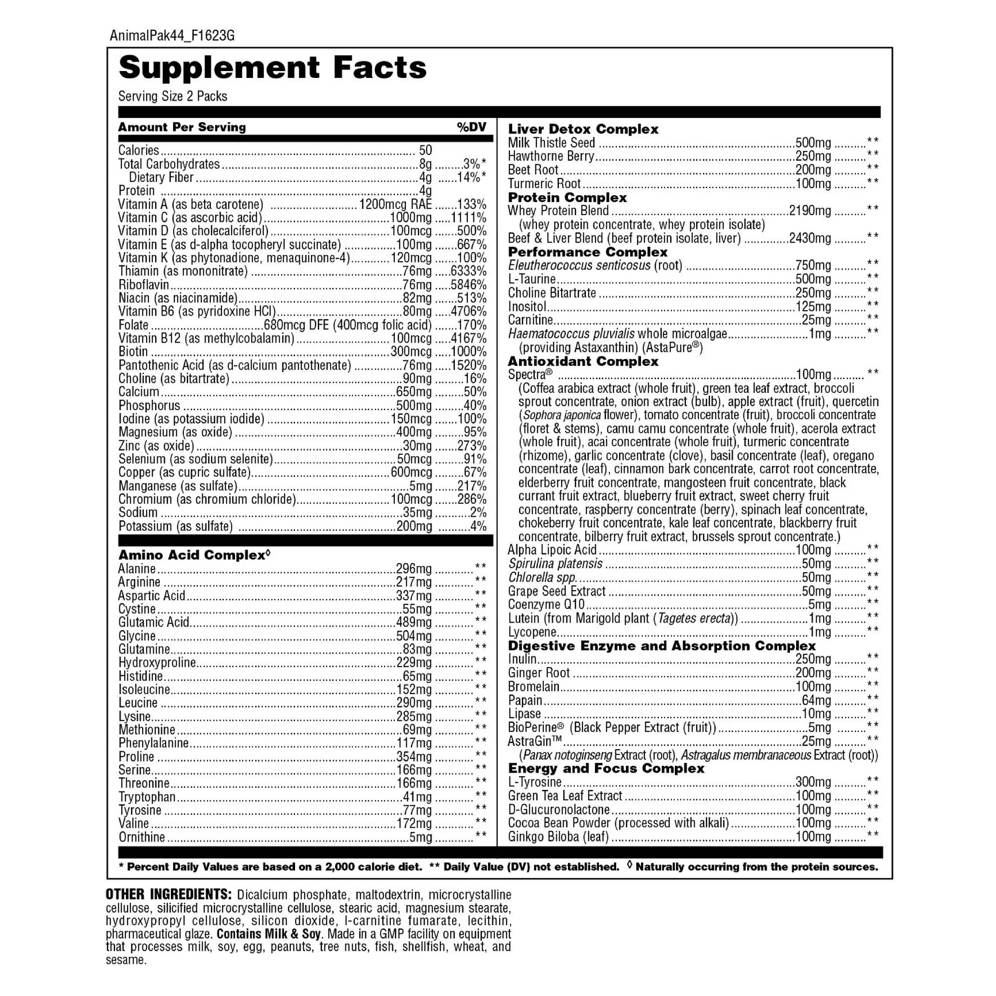 Universal Nutrition Animal Pak Multi-vitamin