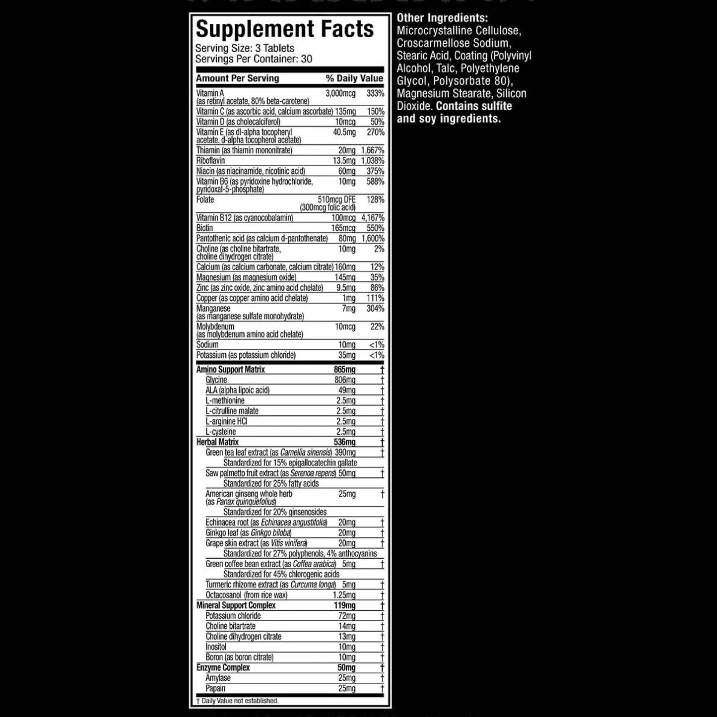 Muscletech Platinum Multivitamins