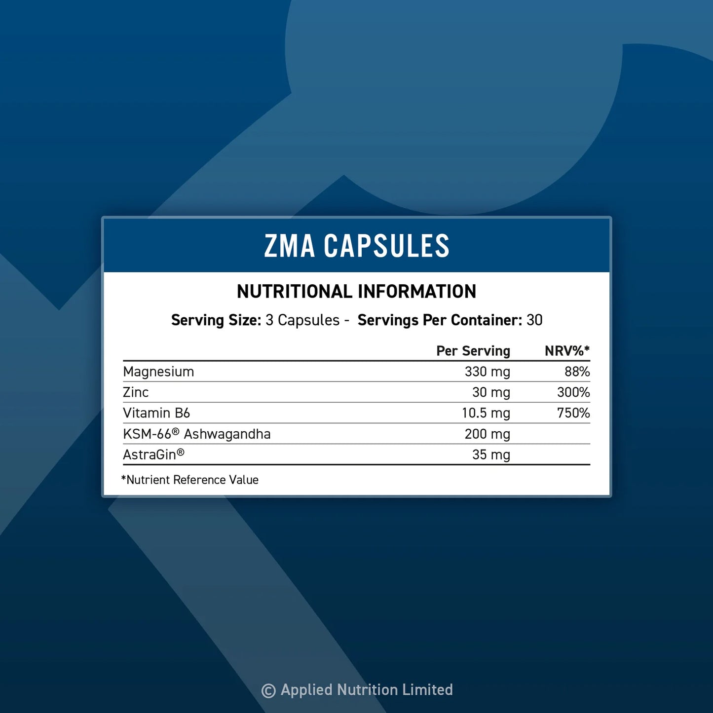 Applied Nutrition ZMA with Ashwagandha - 90 Capsules
