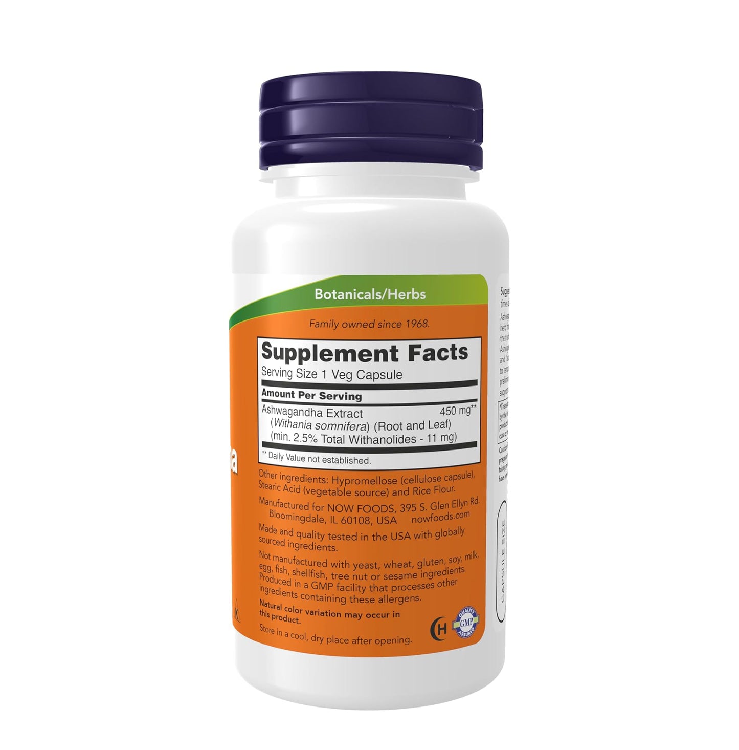 Now Foods Ashwagandha 450mg 90 Capsules