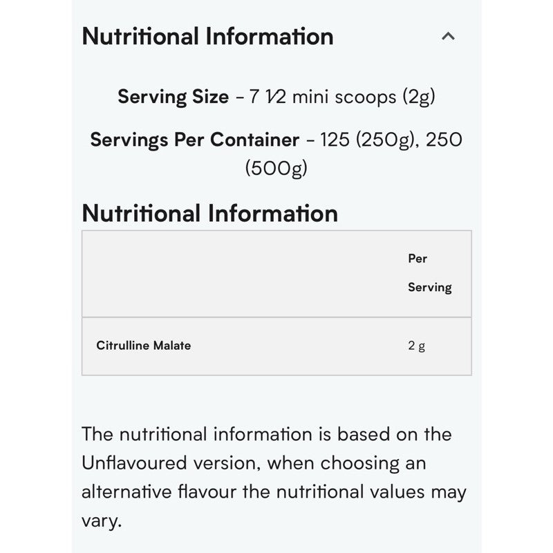 MyProtein Citrulline Malate Powder 250G