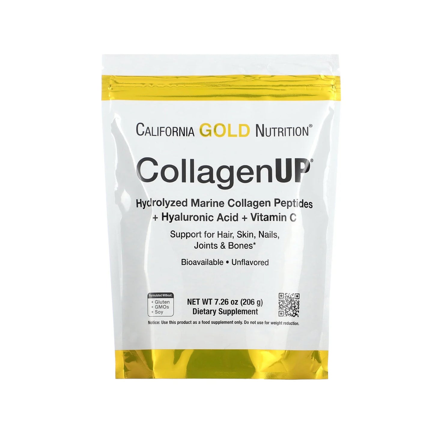 California Gold Nutrition , CollagenUP , Hydrolyzed Marine Collagen Pep (206g)