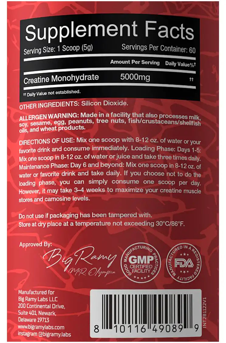 Redrex Unflavored Creatine Monohydrate 300G