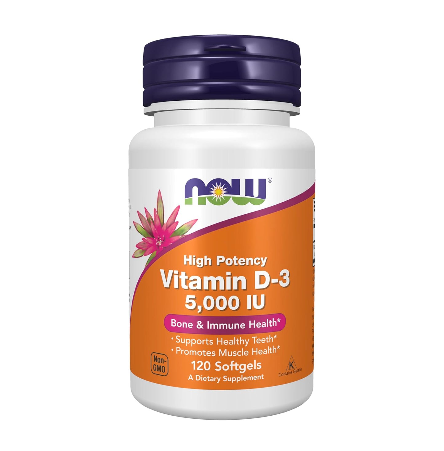 Now Foods Vitamin D-3 5000 IU 120 Softgels