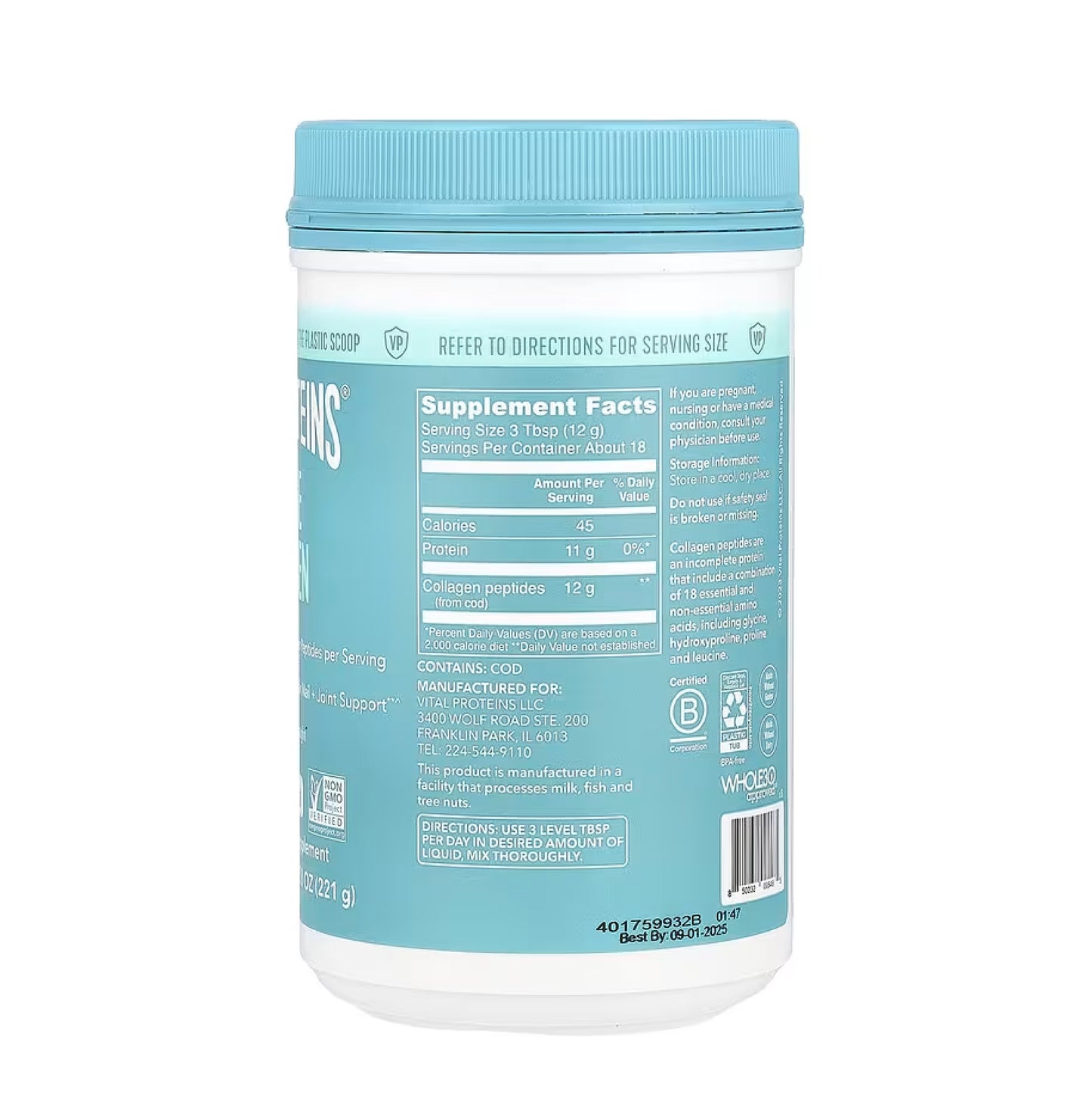 Vital Proteins Marine Collagen Powder 220g