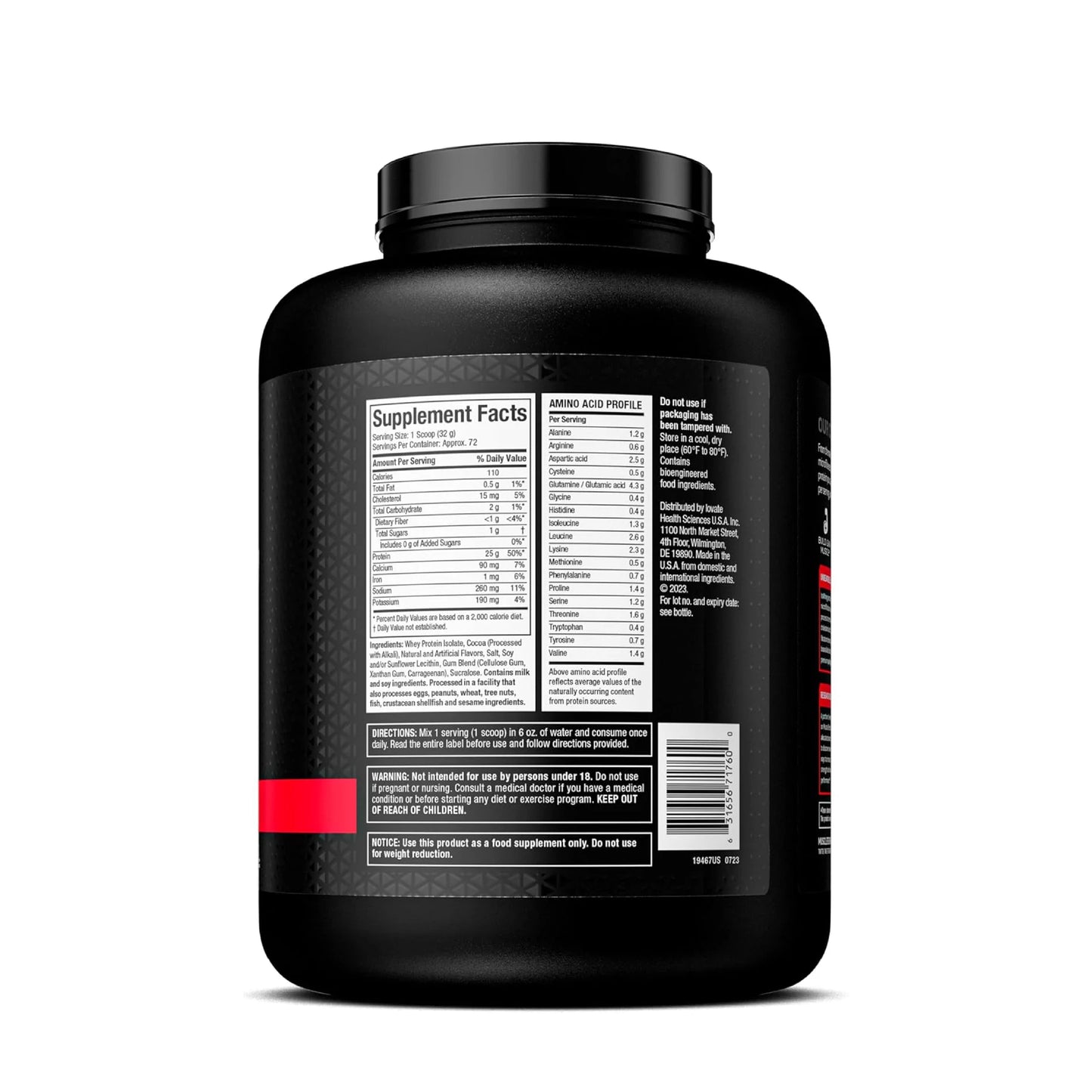 MuscleTech Iso Wehy - 100% Whey Protein Isolate 2.3Kg (76 Servings)